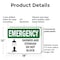 Signmission Shower And Eyewash Do Not Block With Symbol, 18 in W x Rectangle, Plastic OS-2PACK-EM-P-1218-L-10420 - alternate 3